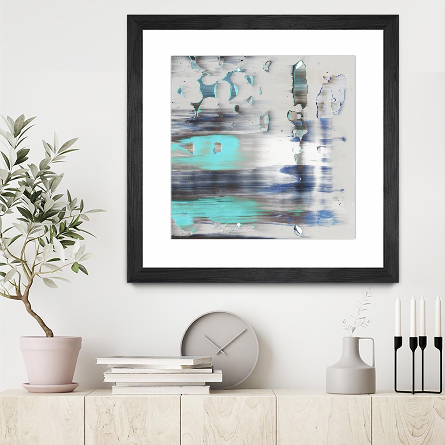 Blue Swim II by PI Studio on GIANT ART - grey abstract
