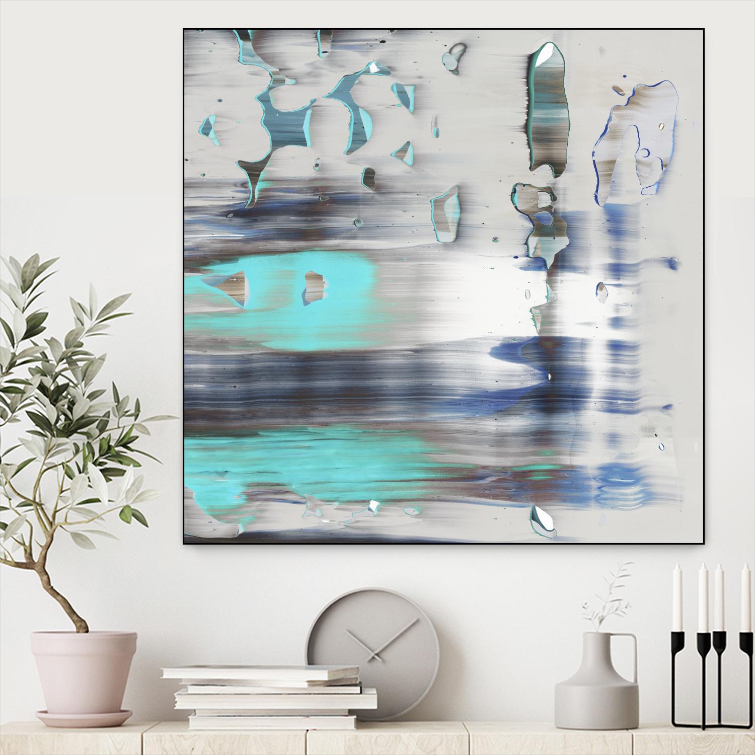 Blue Swim II by PI Studio on GIANT ART - grey abstract