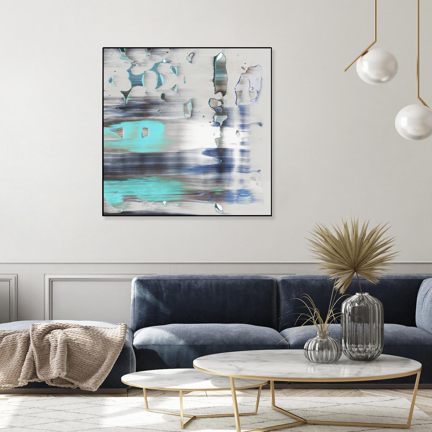 Blue Swim II by PI Studio on GIANT ART - grey abstract