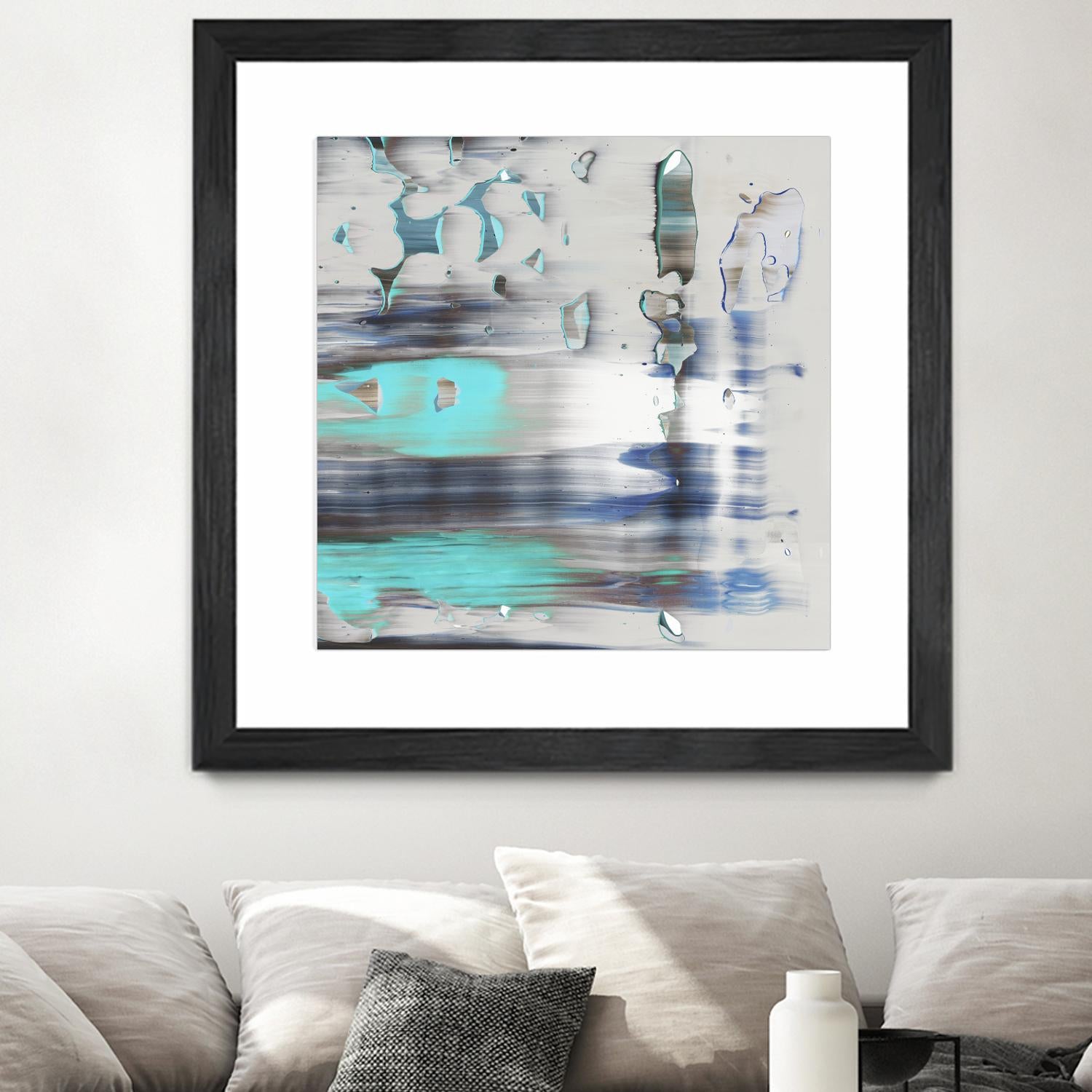Blue Swim II by PI Studio on GIANT ART - grey abstract