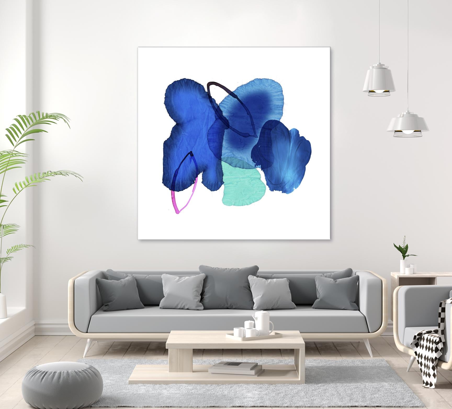 Inksplash by PI Studio on GIANT ART - blue abstract