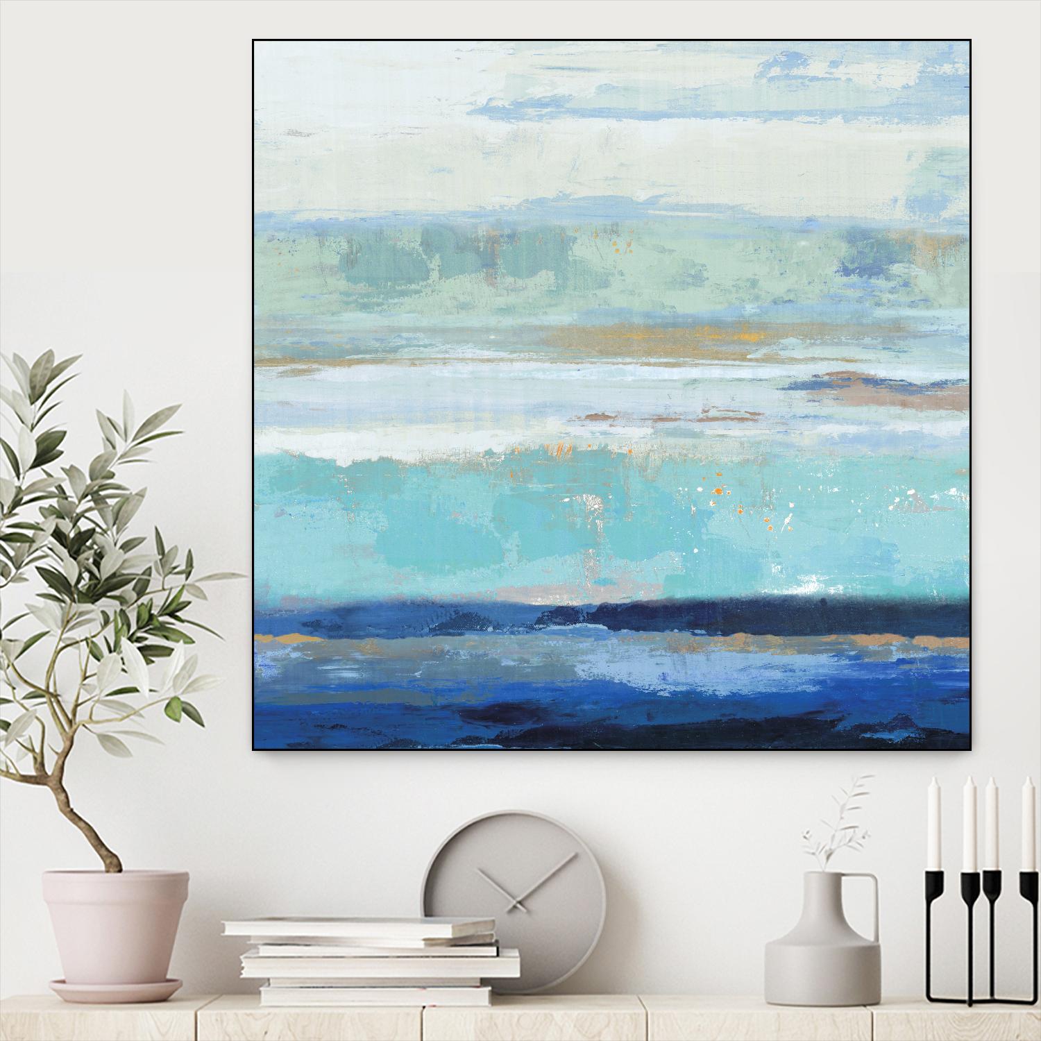 Sea Shore II by PI Studio on GIANT ART - turquoise abstract