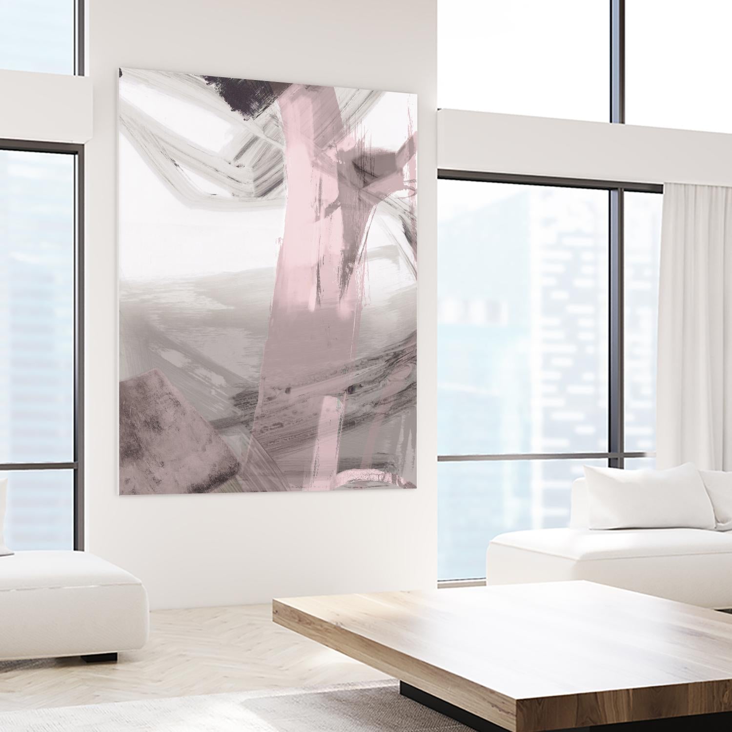 Fuschia I Blush Version by PI Studio on GIANT ART - grey abstract