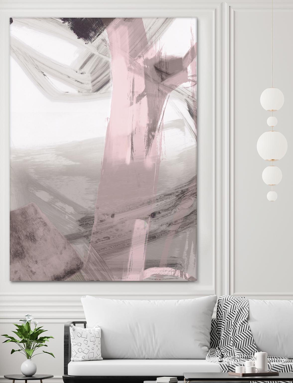 Fuschia I Blush Version by PI Studio on GIANT ART - grey abstract