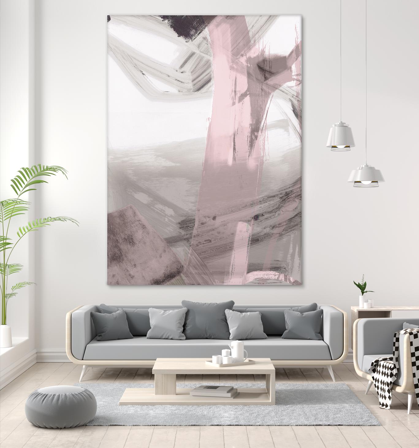 Fuschia I Blush Version by PI Studio on GIANT ART - grey abstract