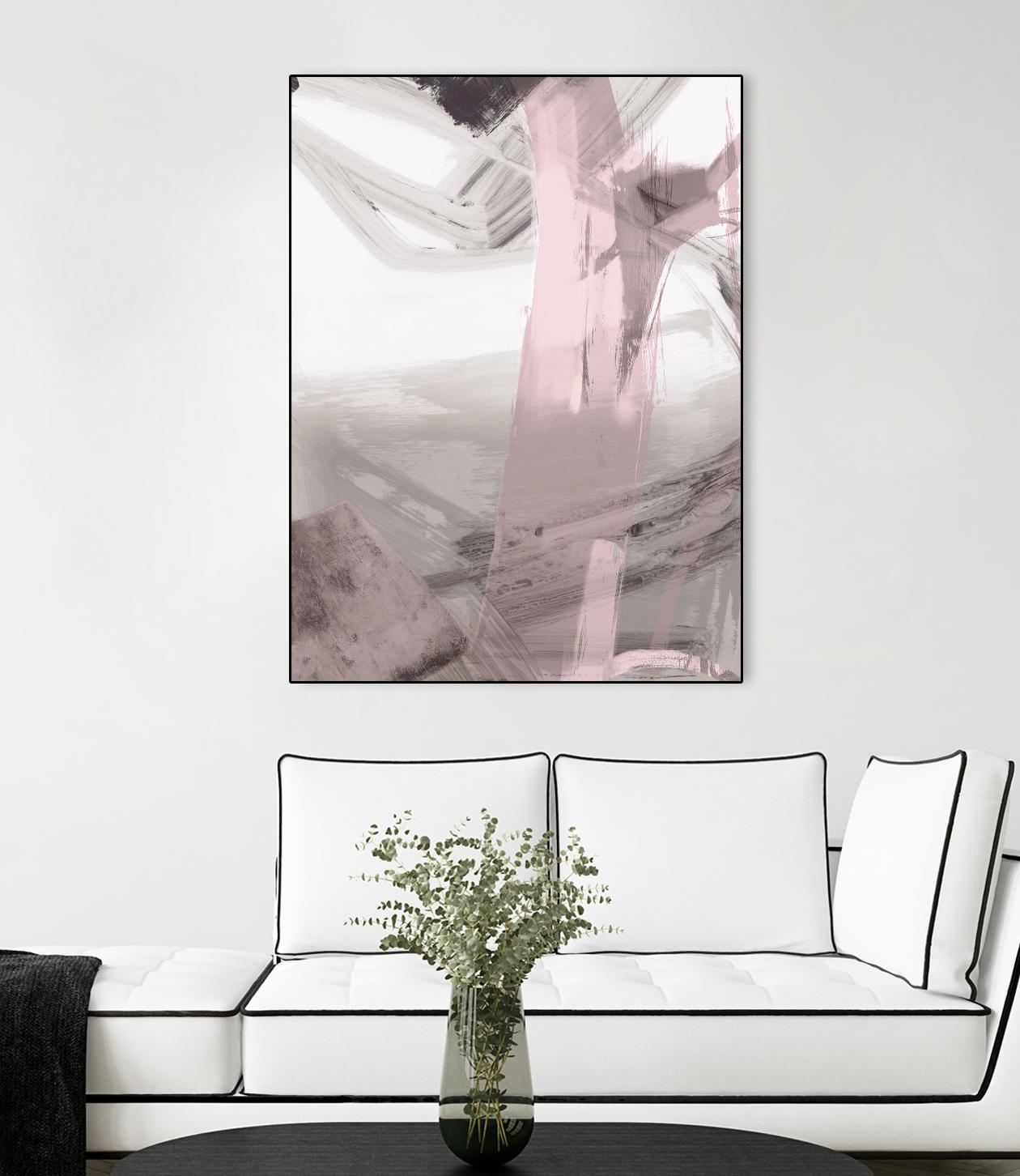 Fuschia I Blush Version by PI Studio on GIANT ART - grey abstract
