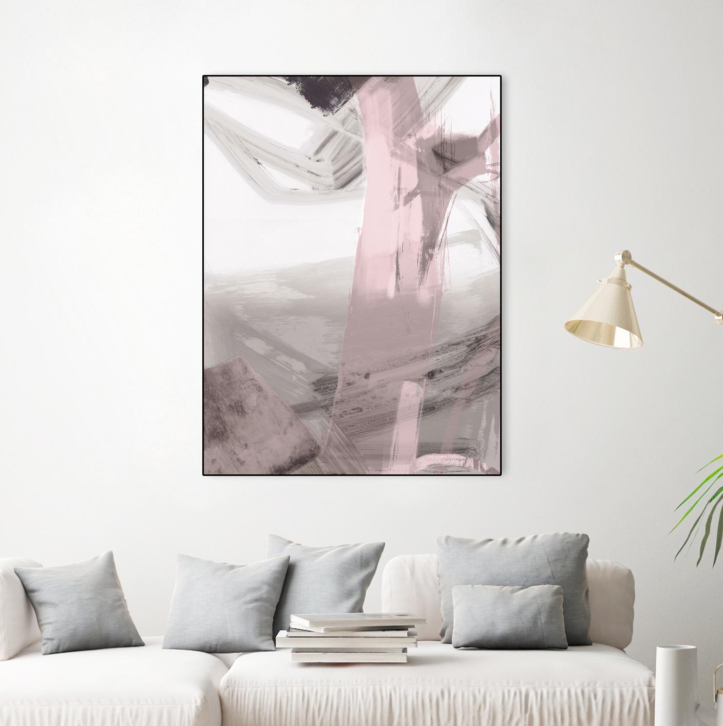 Fuschia I Blush Version by PI Studio on GIANT ART - grey abstract