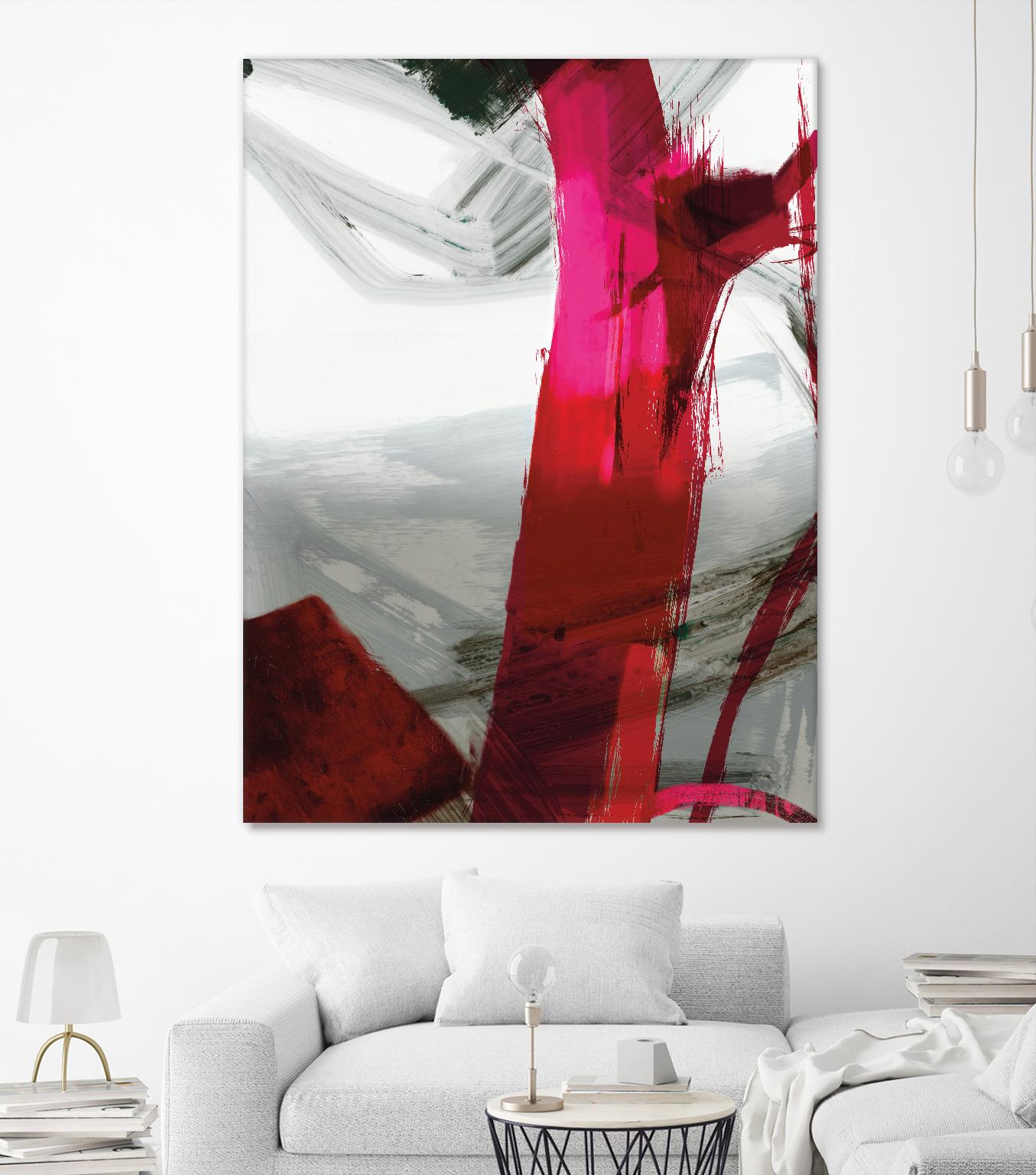 Fuschia I by PI Studio on GIANT ART - grey abstract