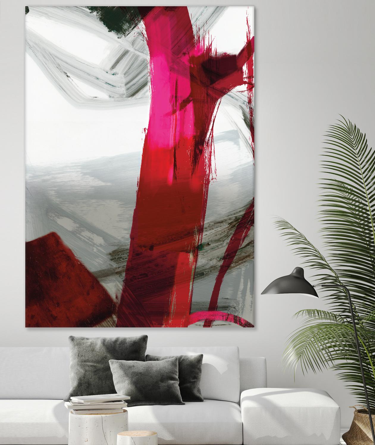 Fuschia I by PI Studio on GIANT ART - grey abstract