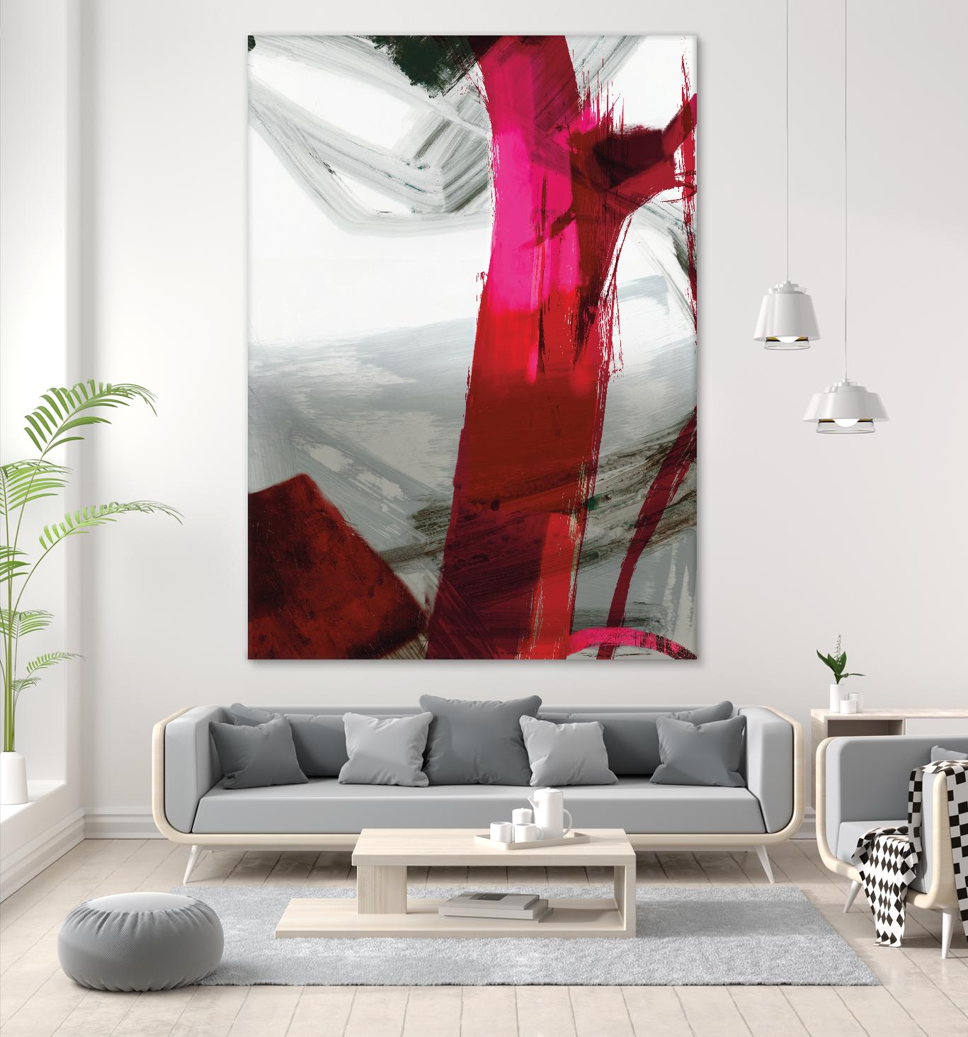 Fuschia I by PI Studio on GIANT ART - grey abstract