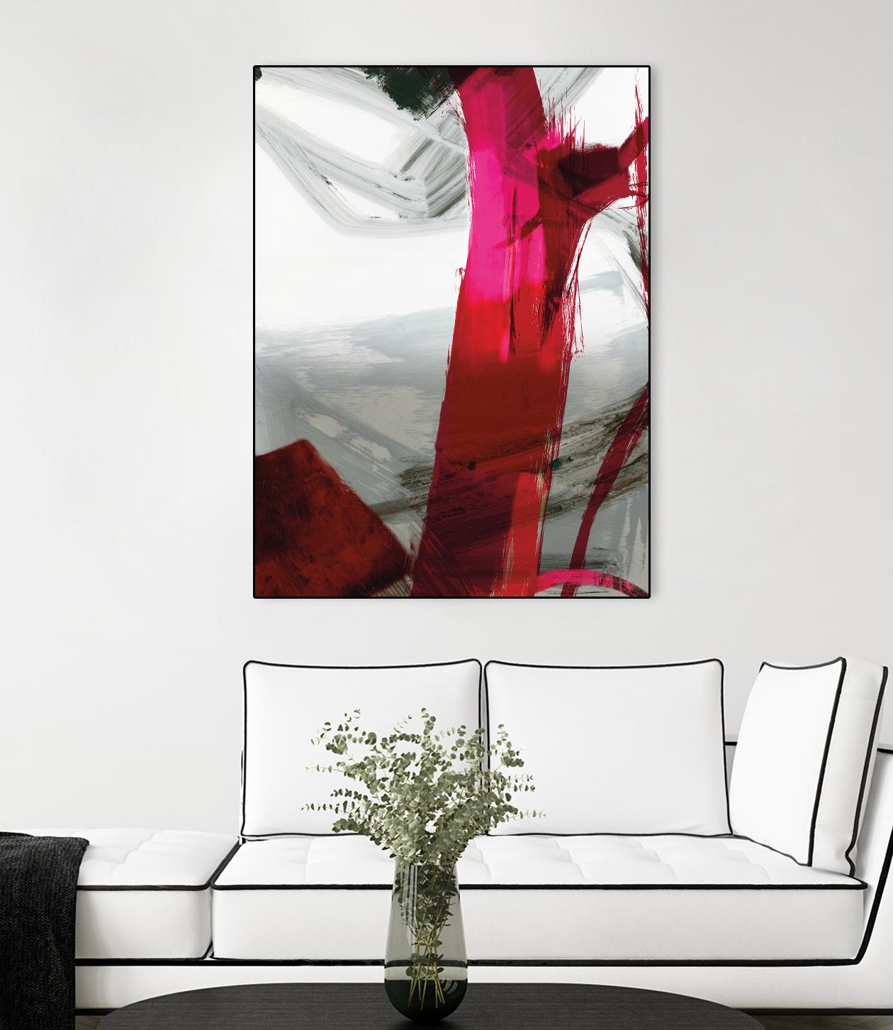 Fuschia I by PI Studio on GIANT ART - grey abstract