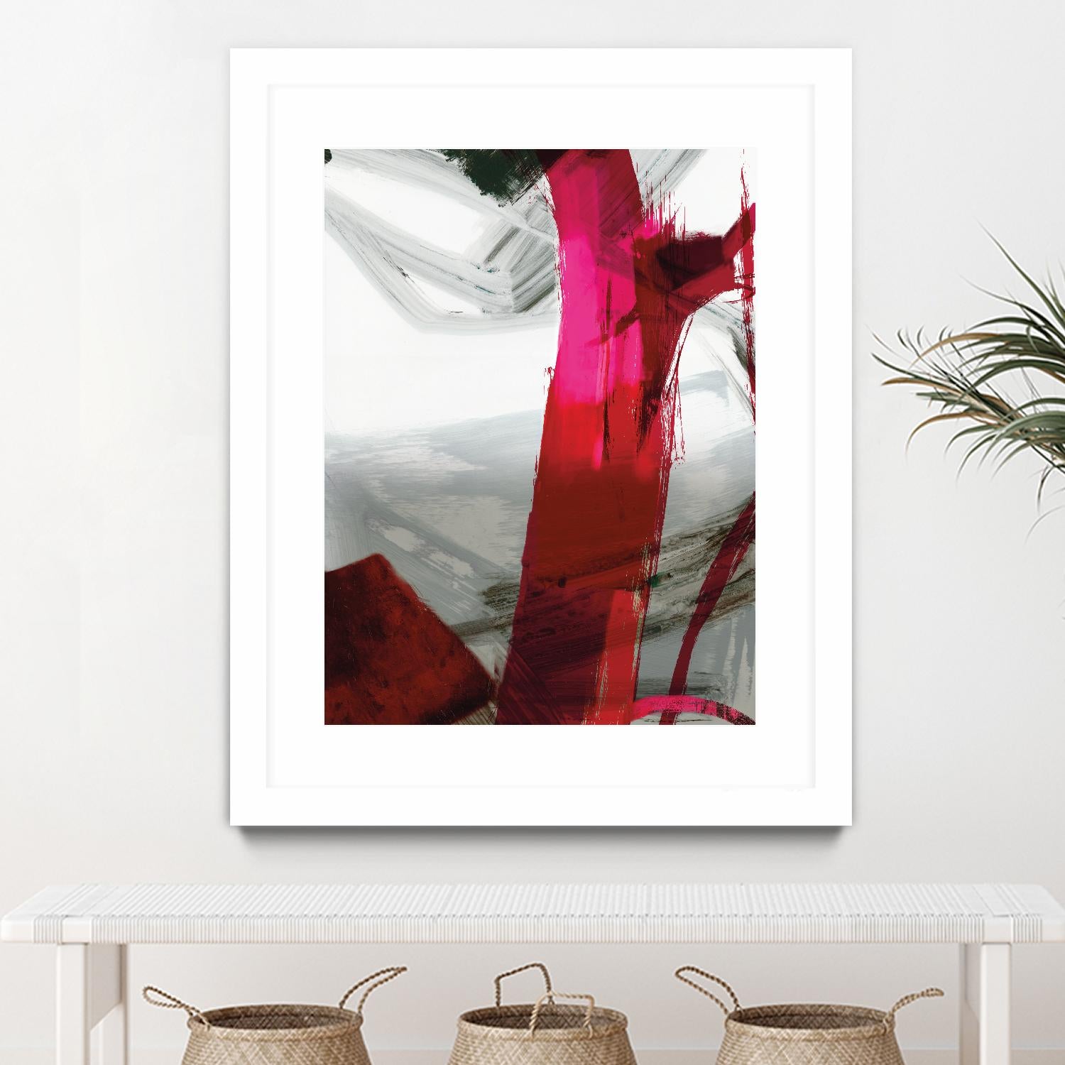 Fuschia I by PI Studio on GIANT ART - grey abstract