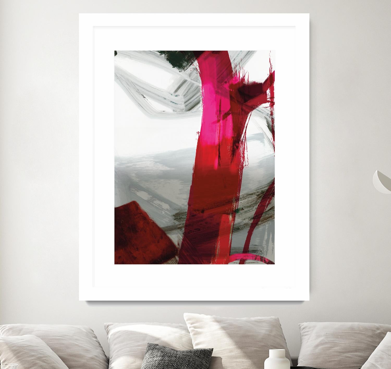 Fuschia I by PI Studio on GIANT ART - grey abstract