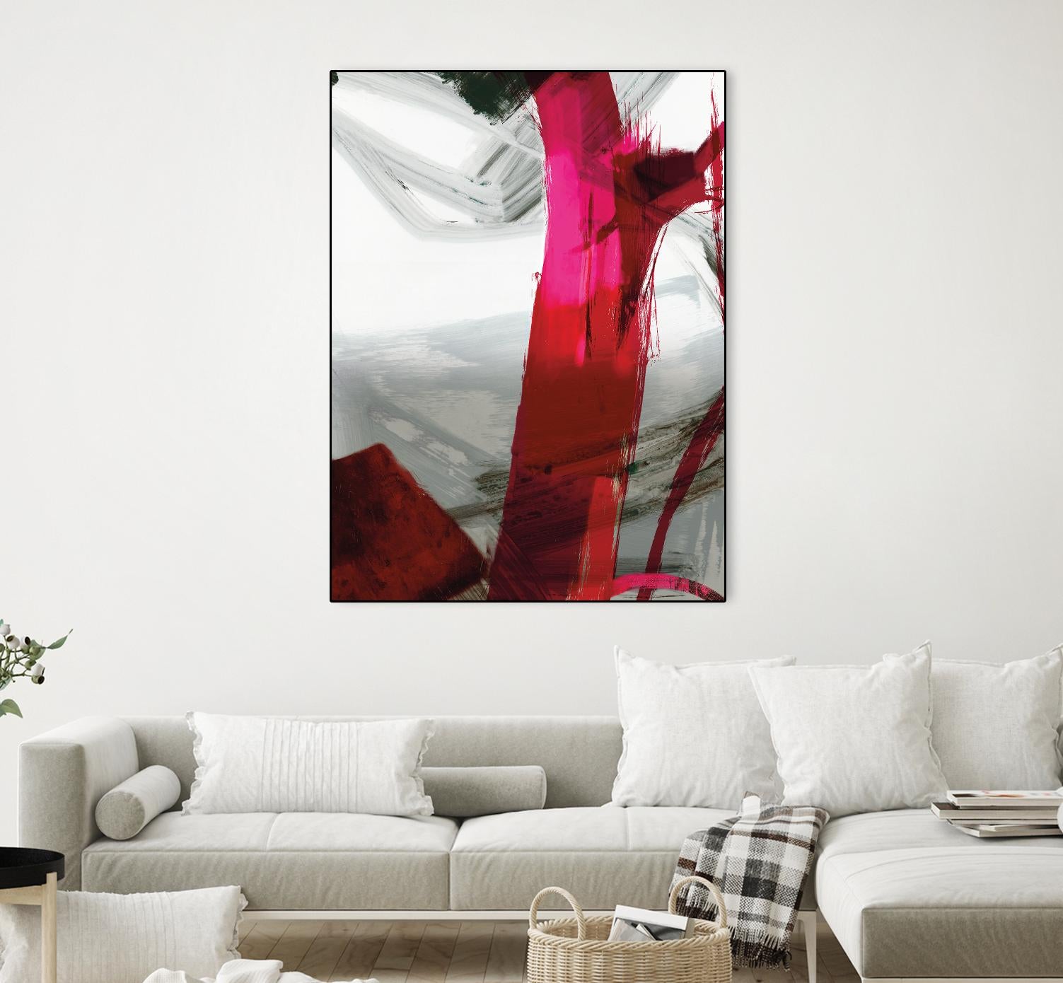 Fuschia I by PI Studio on GIANT ART - grey abstract
