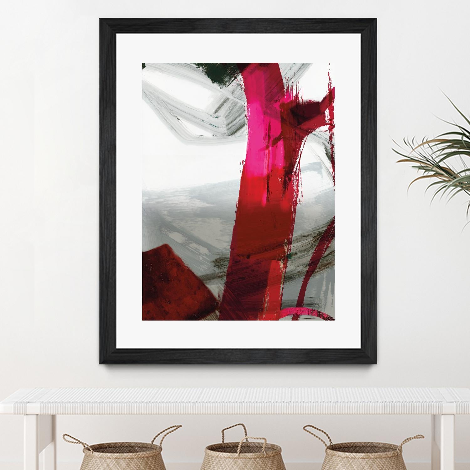Fuschia I by PI Studio on GIANT ART - grey abstract