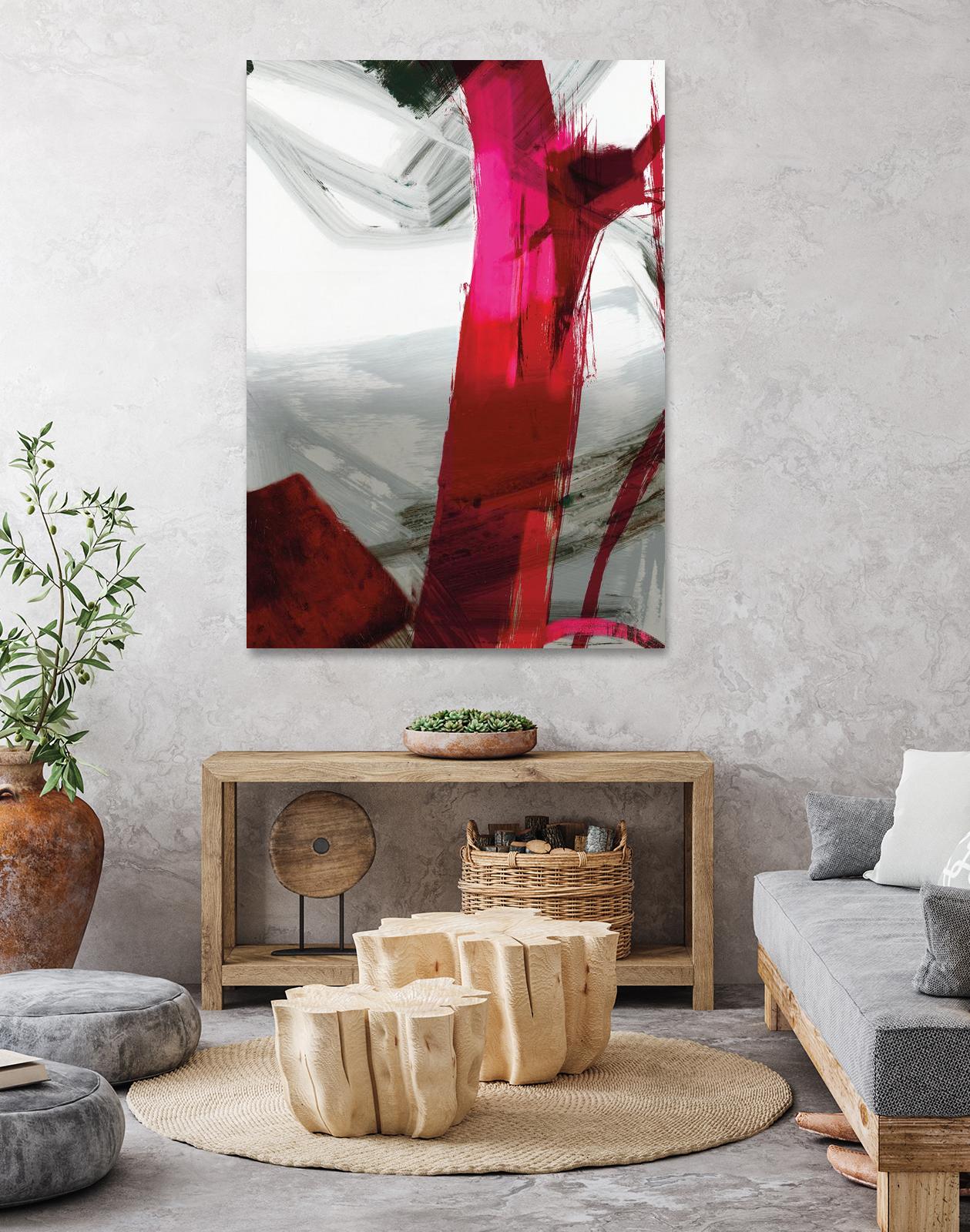Fuschia I by PI Studio on GIANT ART - grey abstract