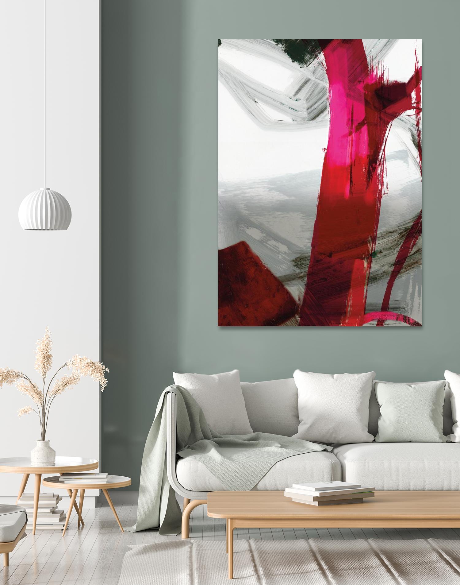 Fuschia I by PI Studio on GIANT ART - grey abstract