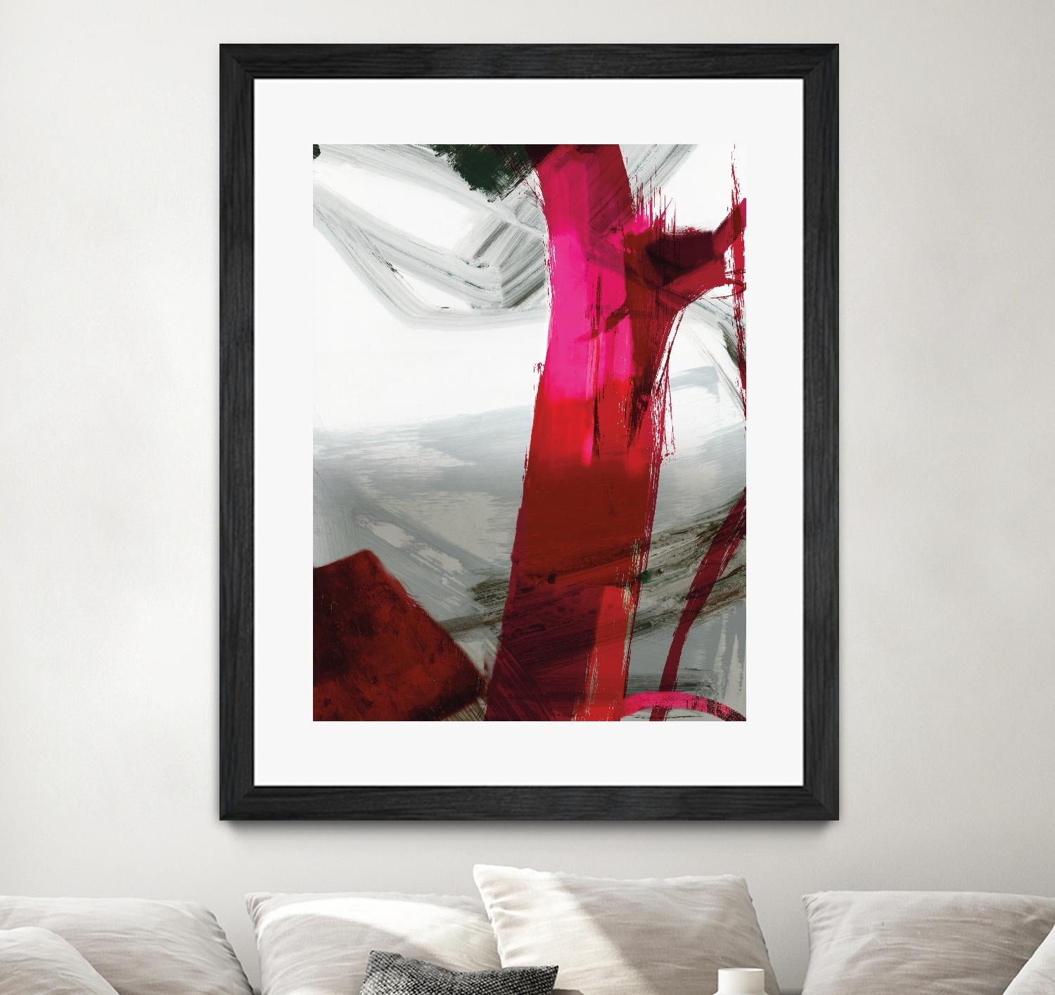 Fuschia I by PI Studio on GIANT ART - grey abstract