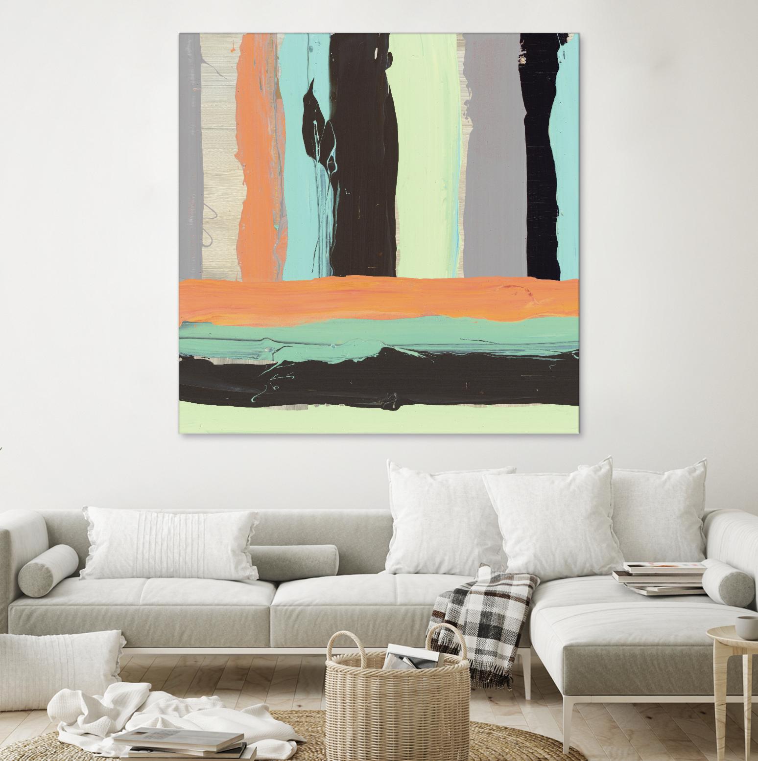 Alt Stripes I by PI Studio on GIANT ART - brown abstract