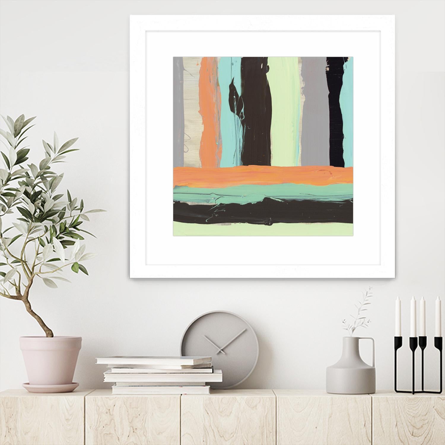 Alt Stripes I by PI Studio on GIANT ART - brown abstract