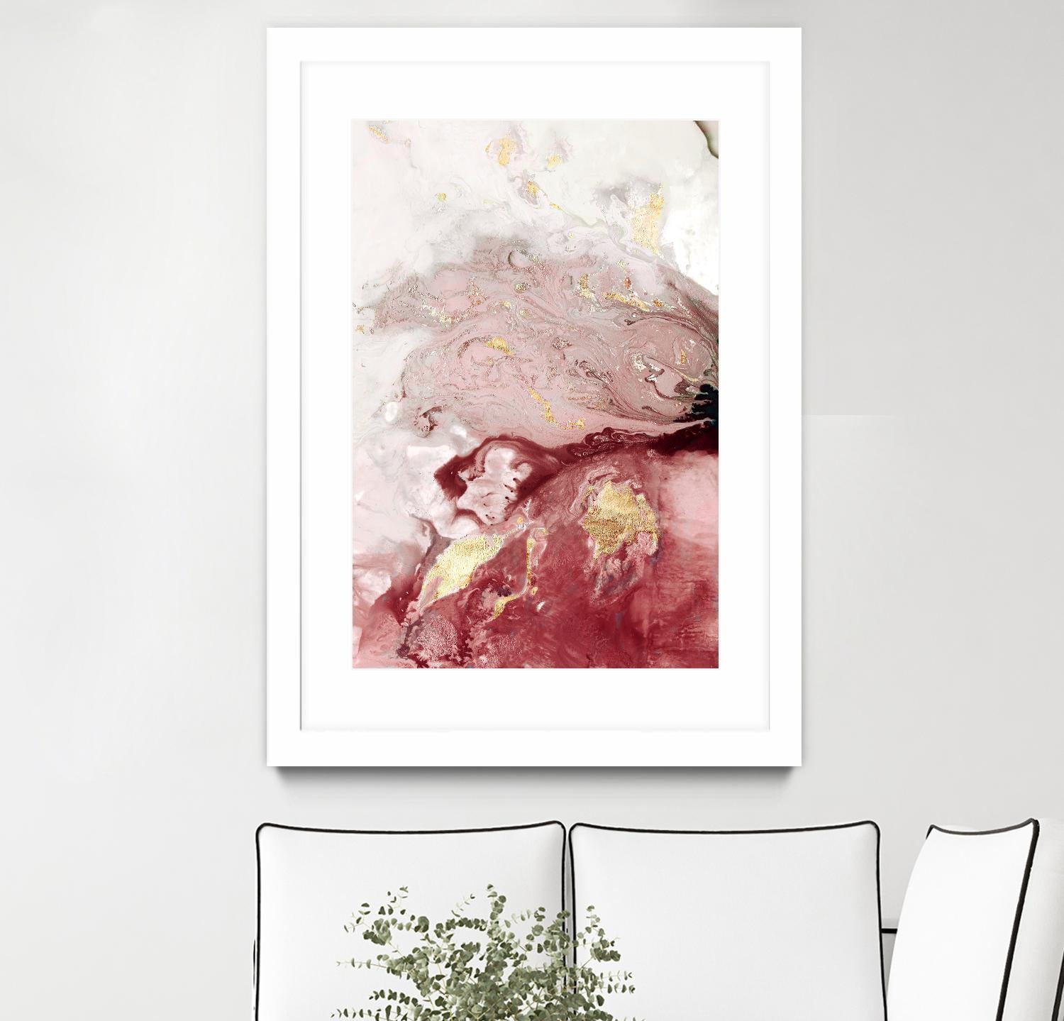 Ocean Splash I Crimson Version by PI Studio on GIANT ART - red abstract