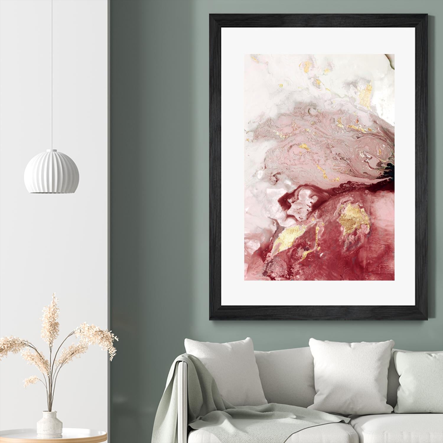 Ocean Splash I Crimson Version by PI Studio on GIANT ART - red abstract