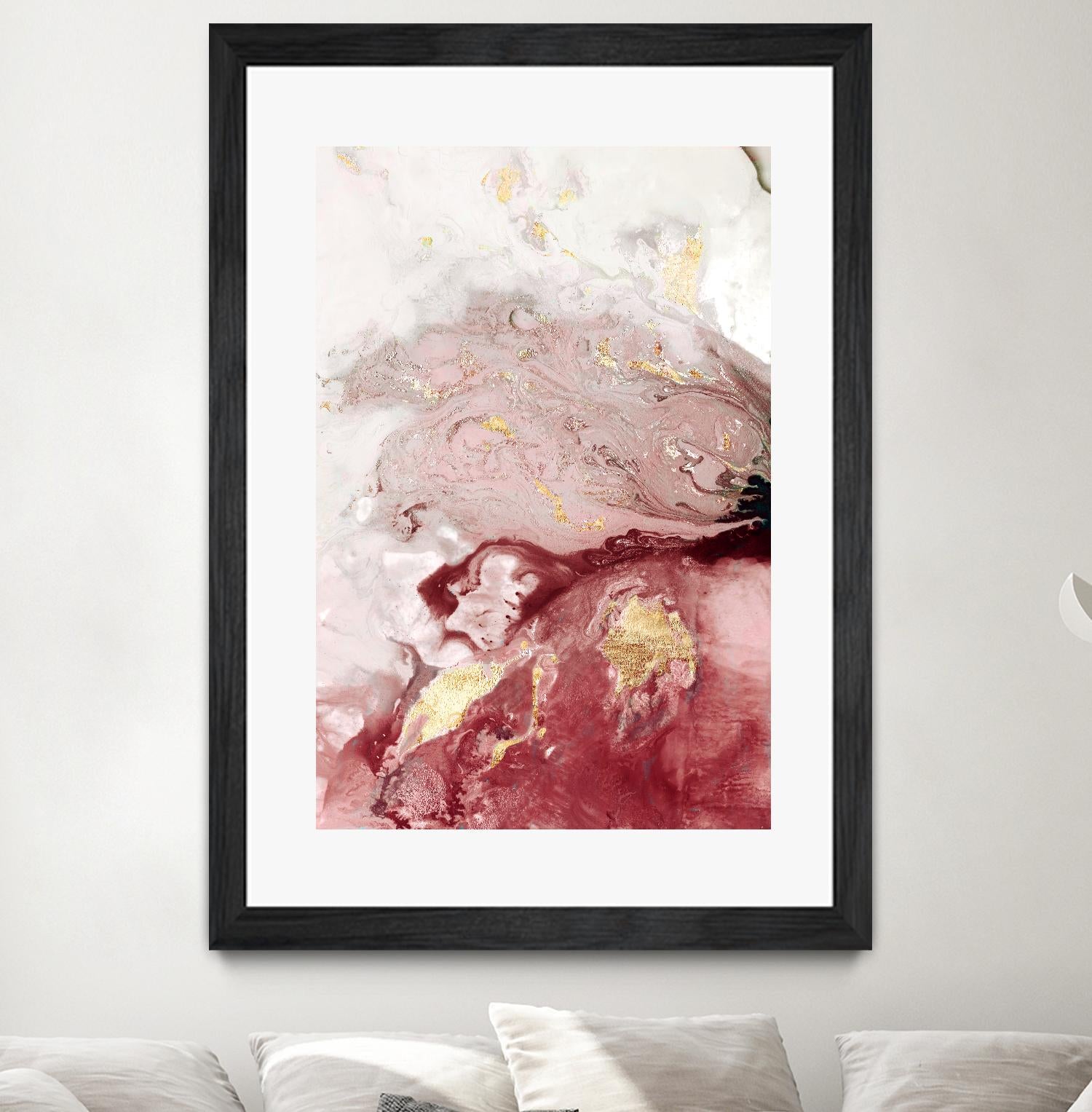 Ocean Splash I Crimson Version by PI Studio on GIANT ART - red abstract