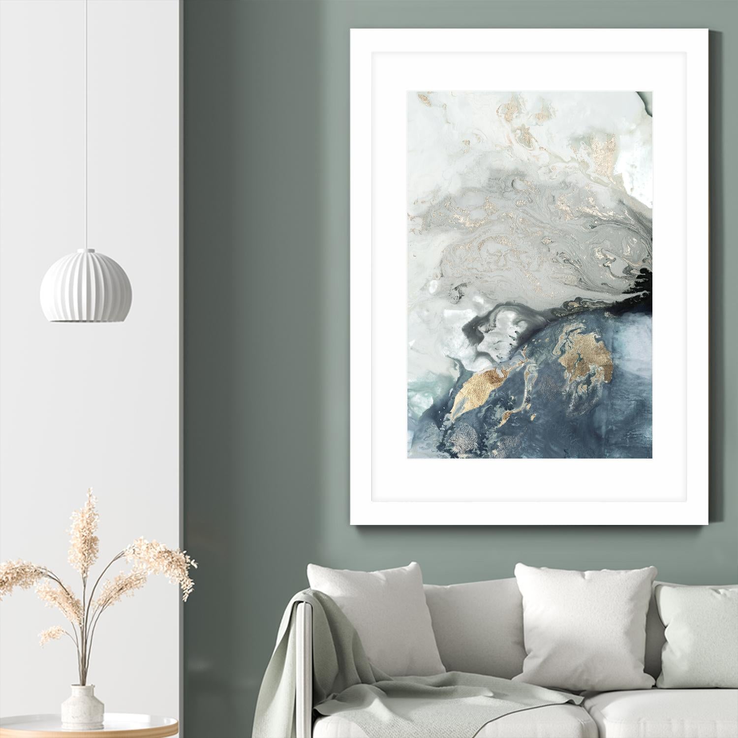 Ocean Splash I Indigo Version by PI Studio on GIANT ART - blue abstract