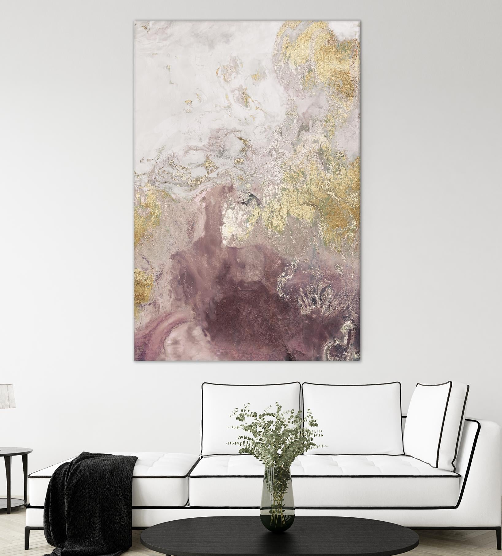 Ocean Splash II Burgundy Version by PI Studio on GIANT ART - gold abstract
