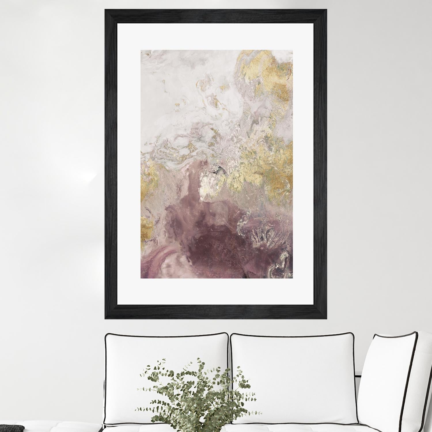 Ocean Splash II Burgundy Version by PI Studio on GIANT ART - gold abstract