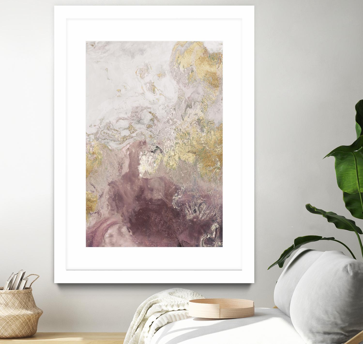 Ocean Splash II Burgundy Version by PI Studio on GIANT ART - gold abstract