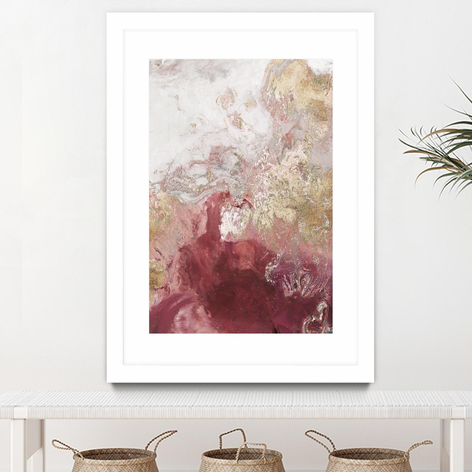Ocean Splash II Crimson Version by PI Studio on GIANT ART - gold abstract
