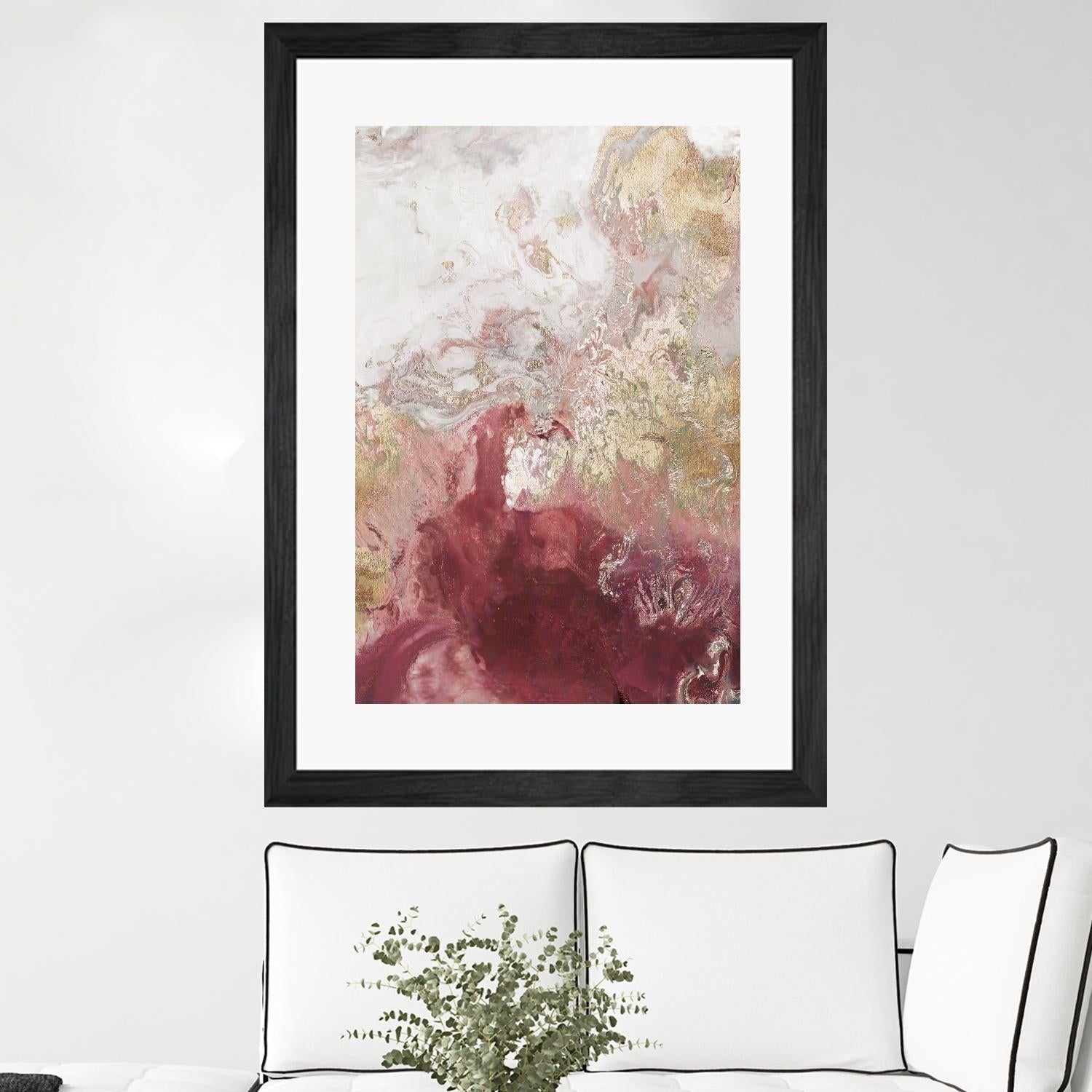 Ocean Splash II Crimson Version by PI Studio on GIANT ART - gold abstract