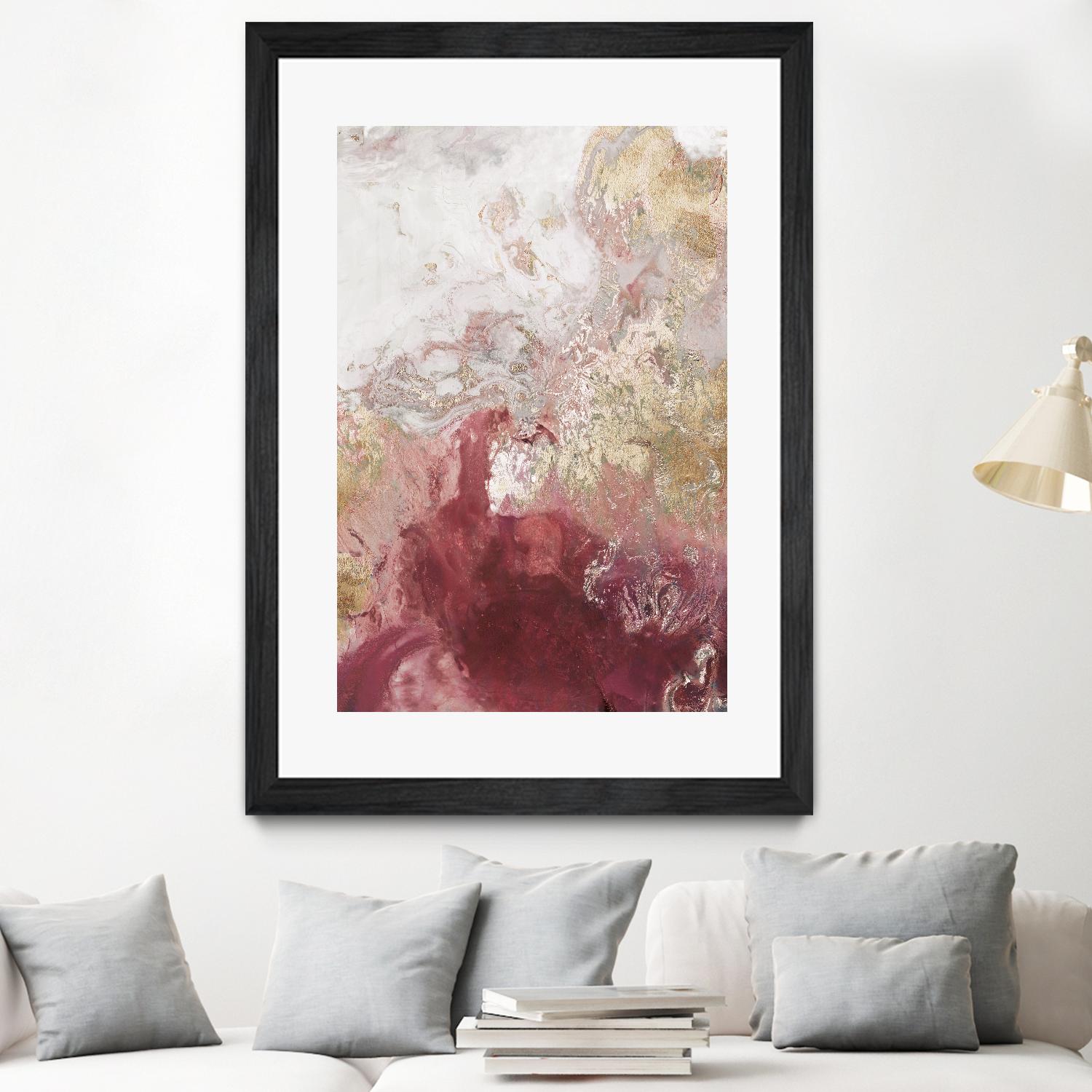 Ocean Splash II Crimson Version by PI Studio on GIANT ART - gold abstract