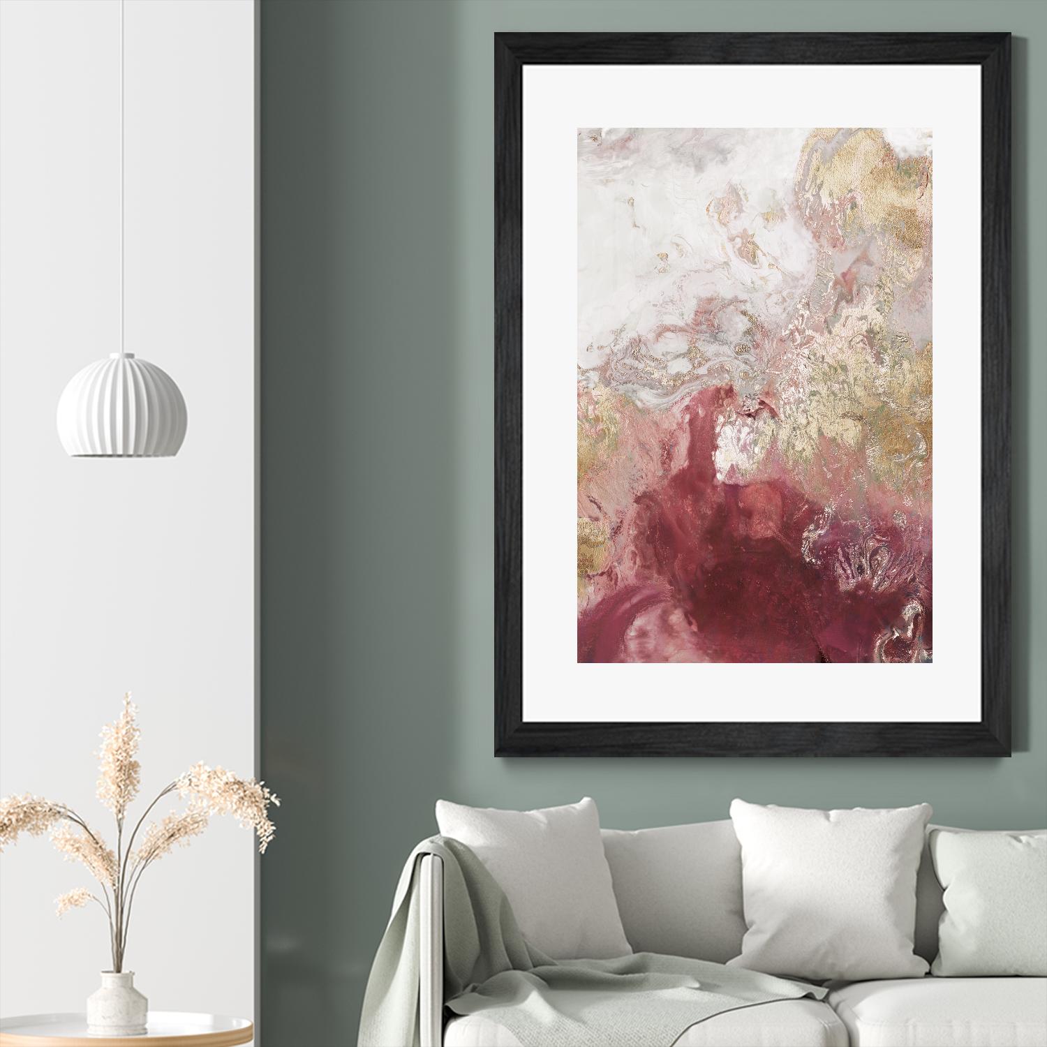 Ocean Splash II Crimson Version by PI Studio on GIANT ART - gold abstract