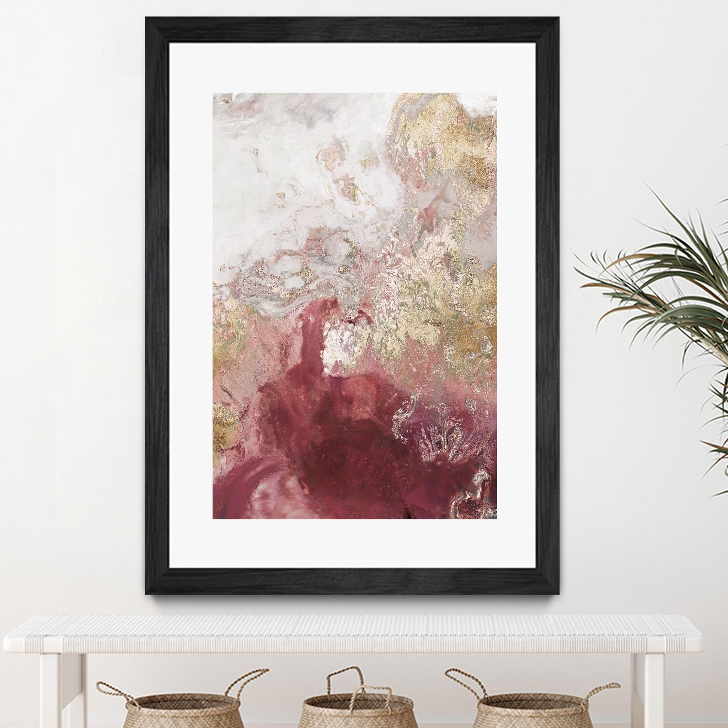 Ocean Splash II Crimson Version by PI Studio on GIANT ART - gold abstract