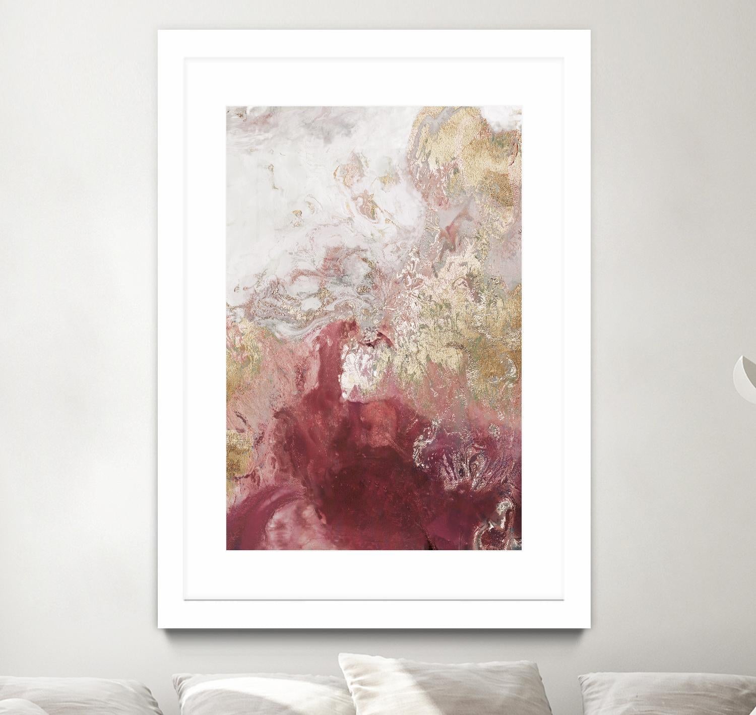 Ocean Splash II Crimson Version by PI Studio on GIANT ART - gold abstract
