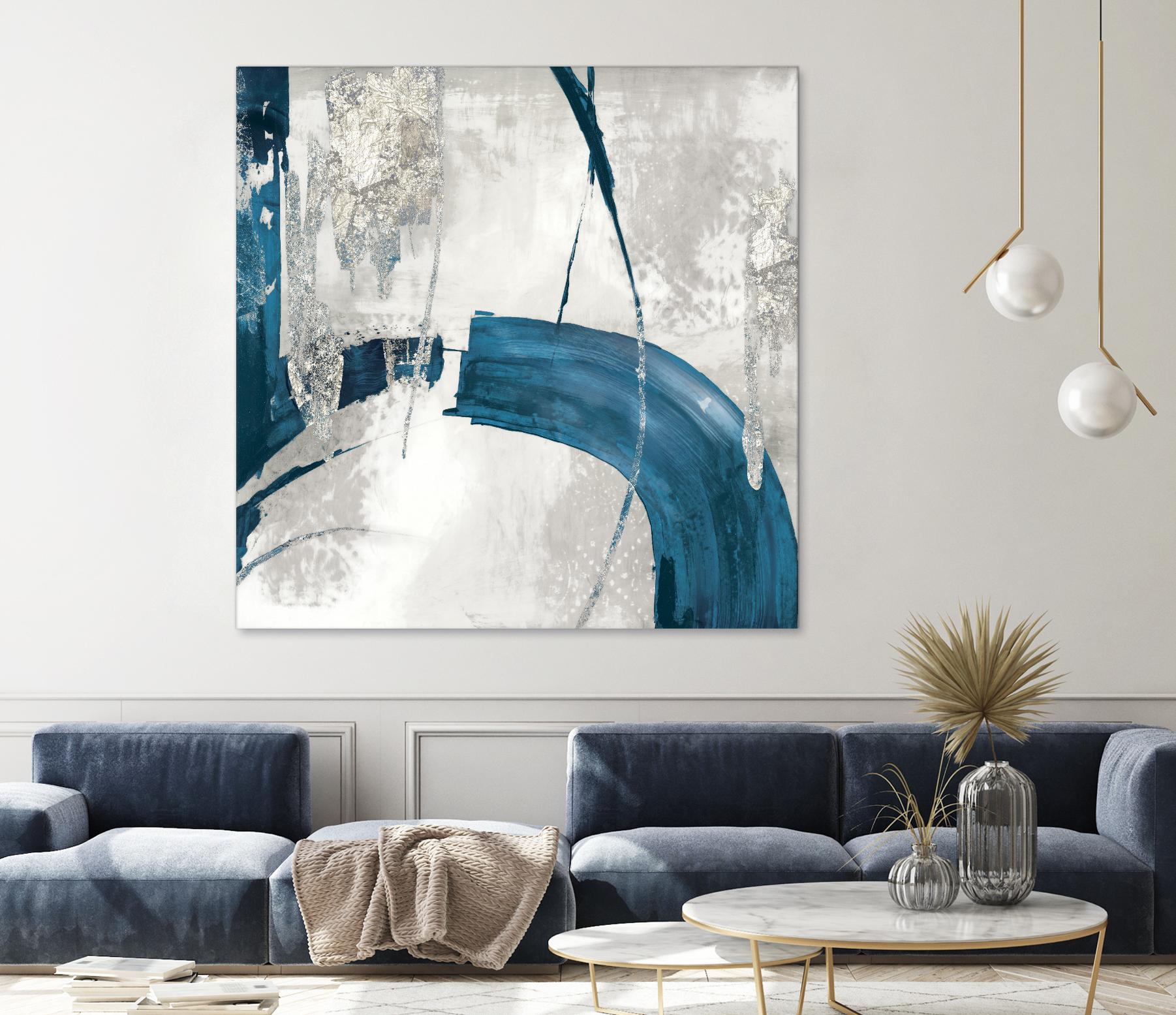 Black Ink I Indigo Version by PI Studio on GIANT ART - blue abstract