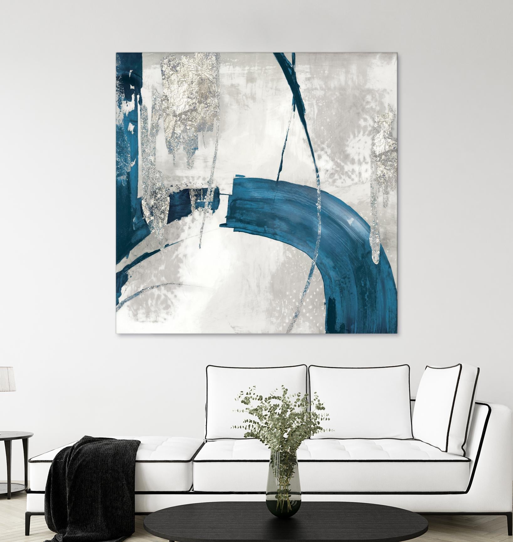 Black Ink I Indigo Version by PI Studio on GIANT ART - blue abstract