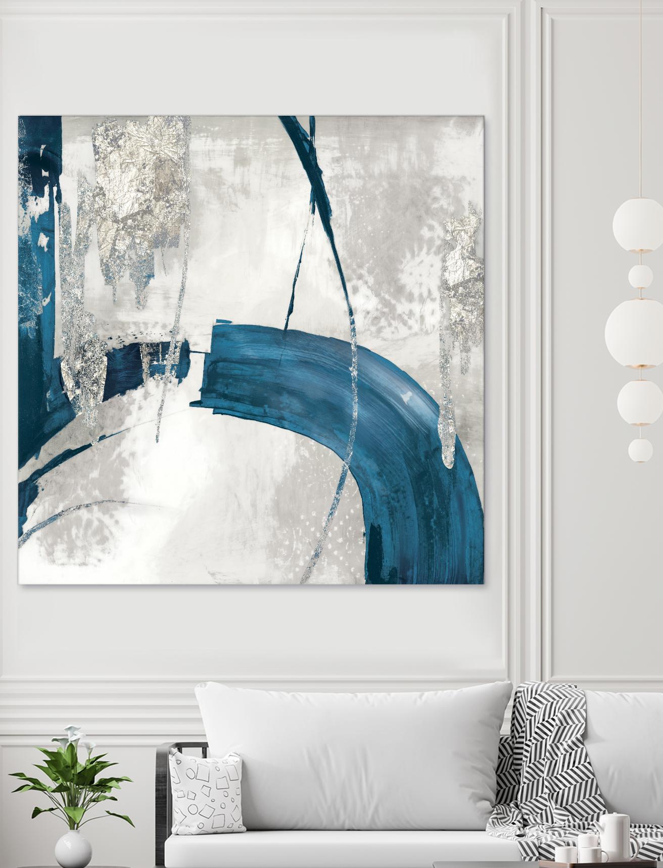 Black Ink I Indigo Version by PI Studio on GIANT ART - blue abstract