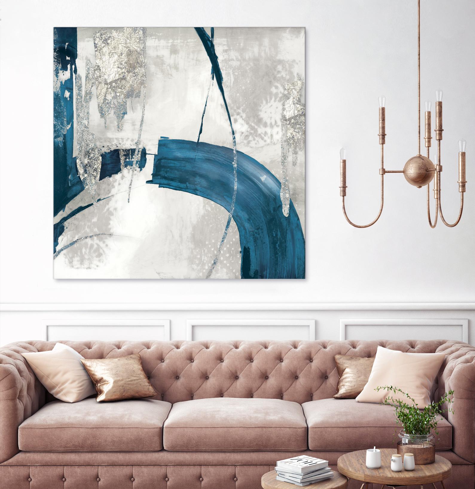 Black Ink I Indigo Version by PI Studio on GIANT ART - blue abstract