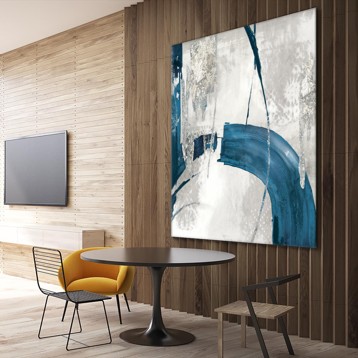 Black Ink I Indigo Version by PI Studio on GIANT ART - blue abstract