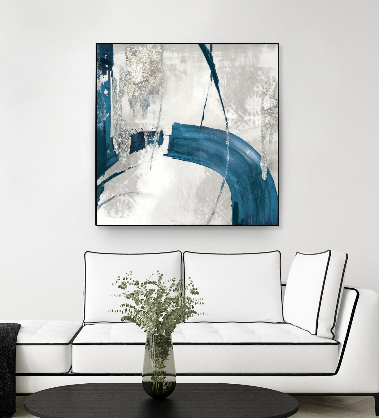 Black Ink I Indigo Version by PI Studio on GIANT ART - blue abstract