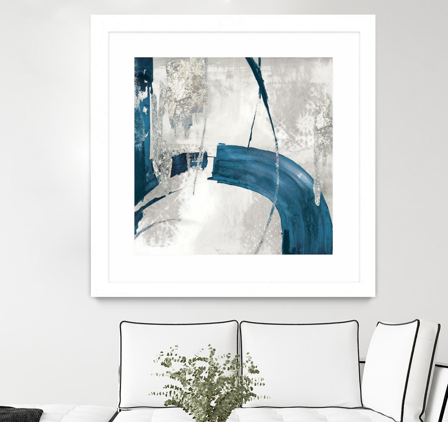 Black Ink I Indigo Version by PI Studio on GIANT ART - blue abstract