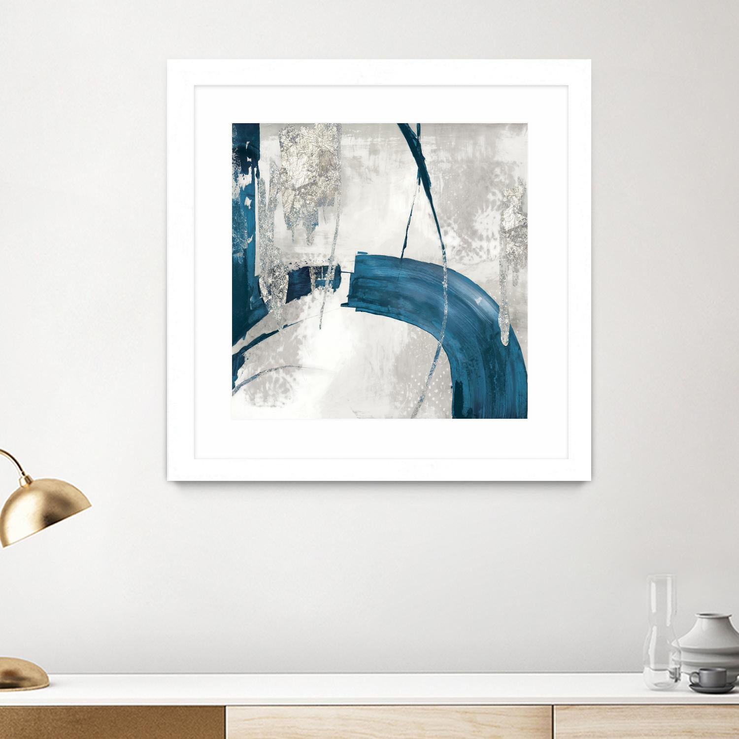 Black Ink I Indigo Version by PI Studio on GIANT ART - blue abstract