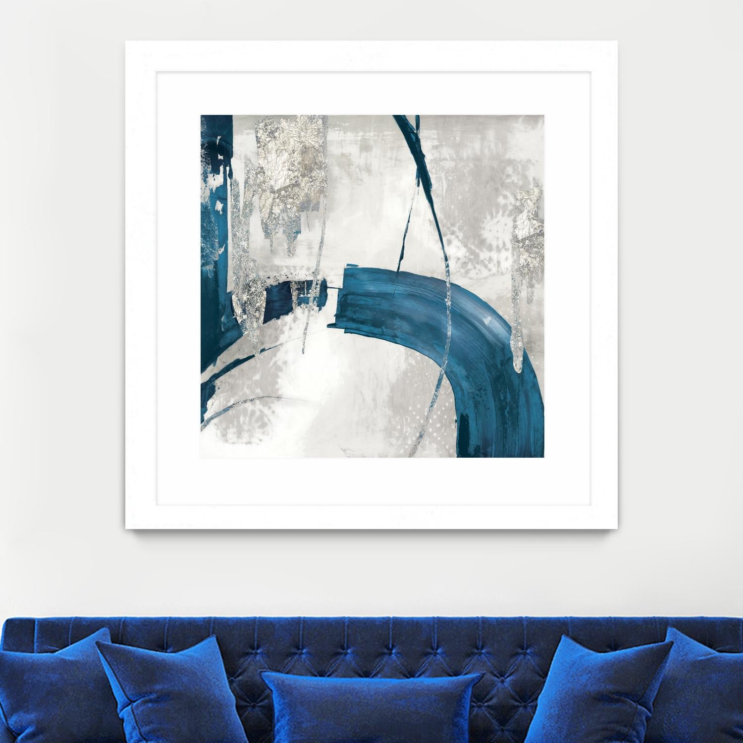 Black Ink I Indigo Version by PI Studio on GIANT ART - blue abstract