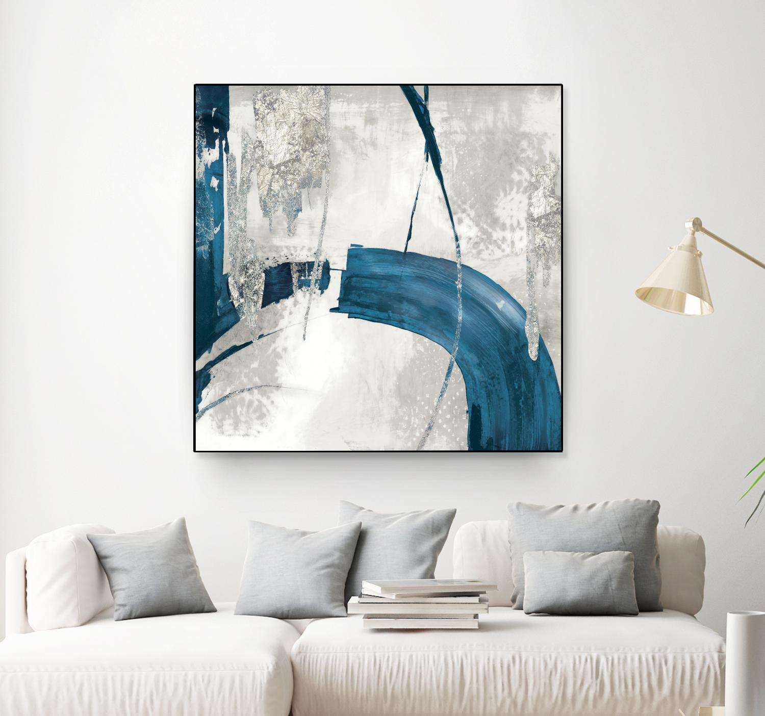 Black Ink I Indigo Version by PI Studio on GIANT ART - blue abstract