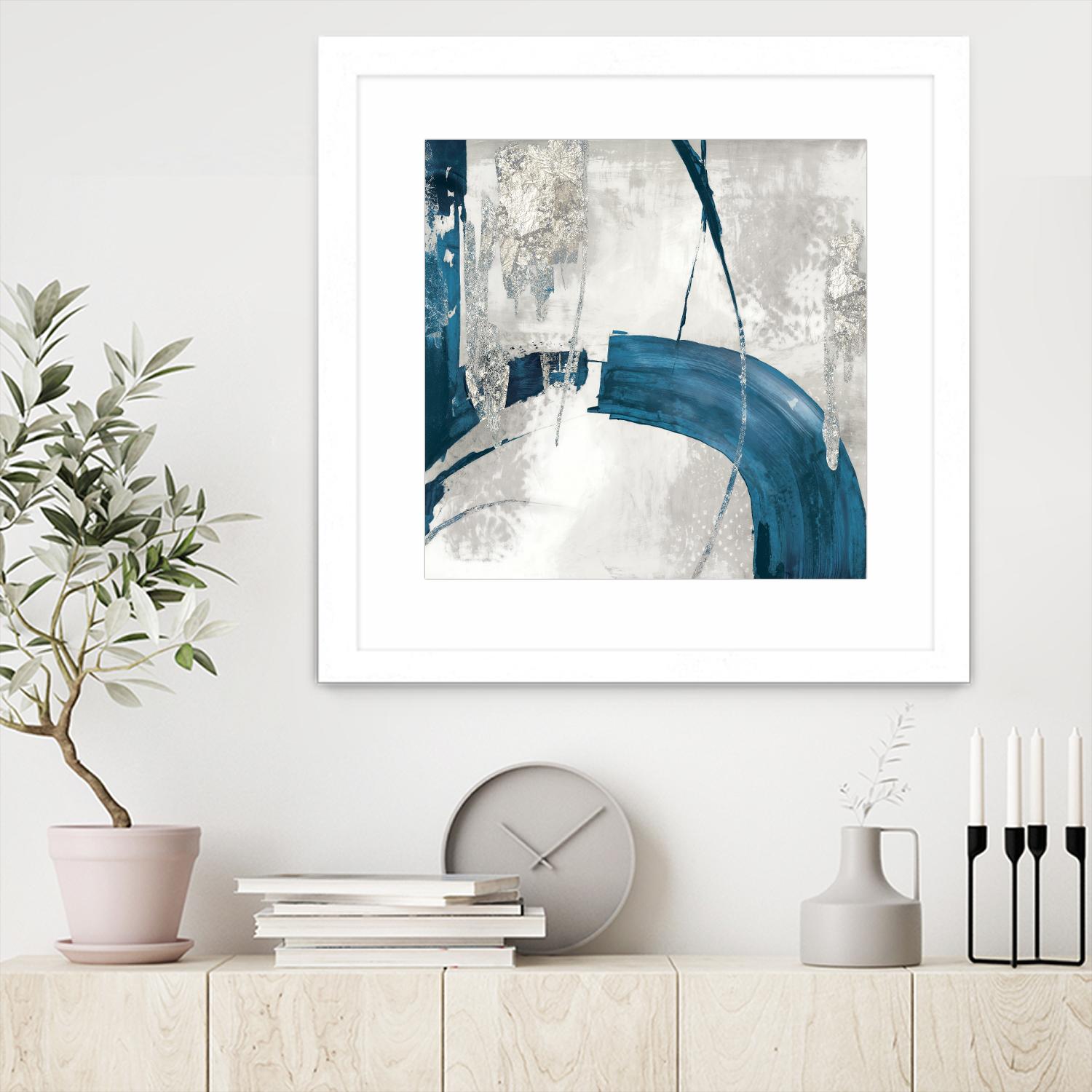 Black Ink I Indigo Version by PI Studio on GIANT ART - blue abstract