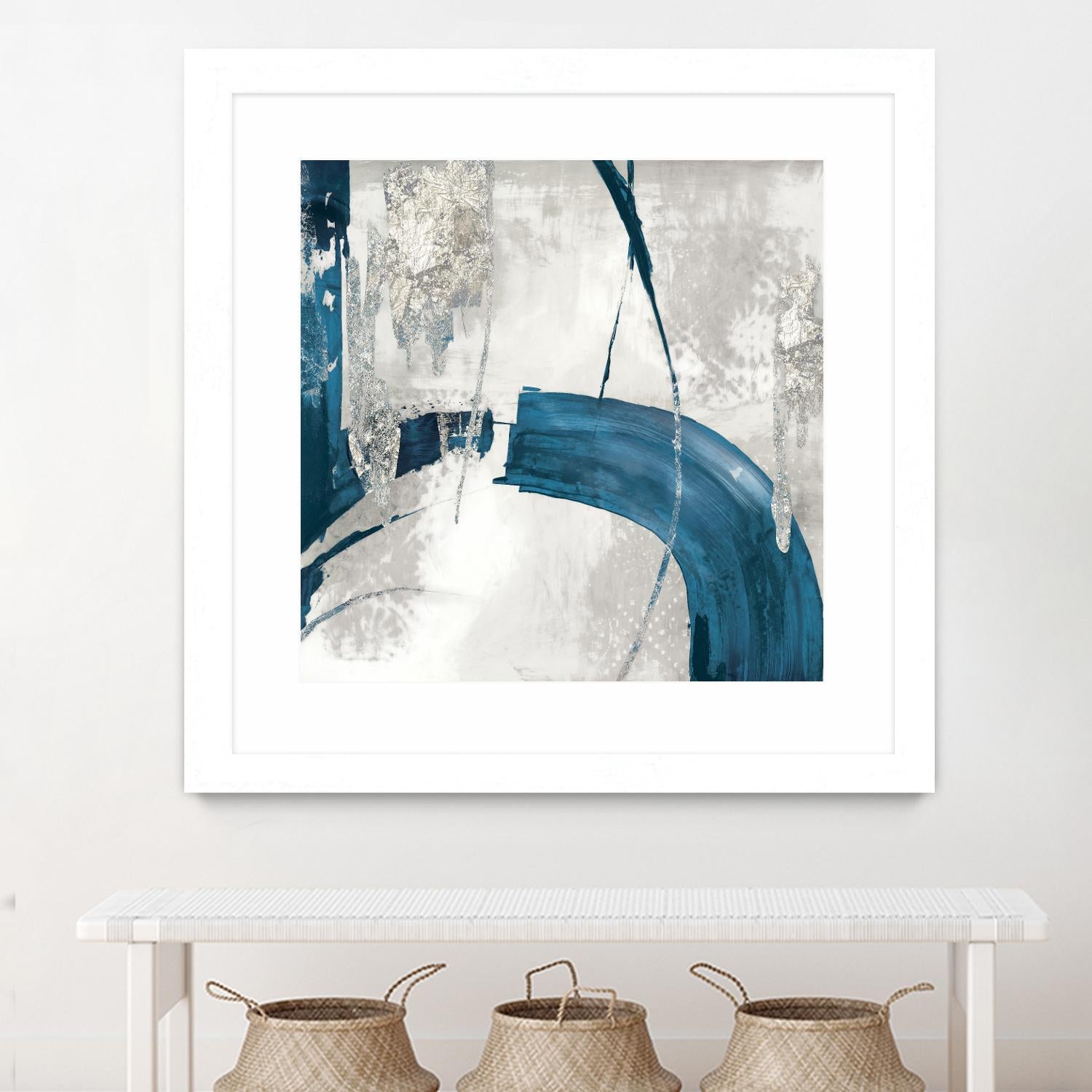 Black Ink I Indigo Version by PI Studio on GIANT ART - blue abstract