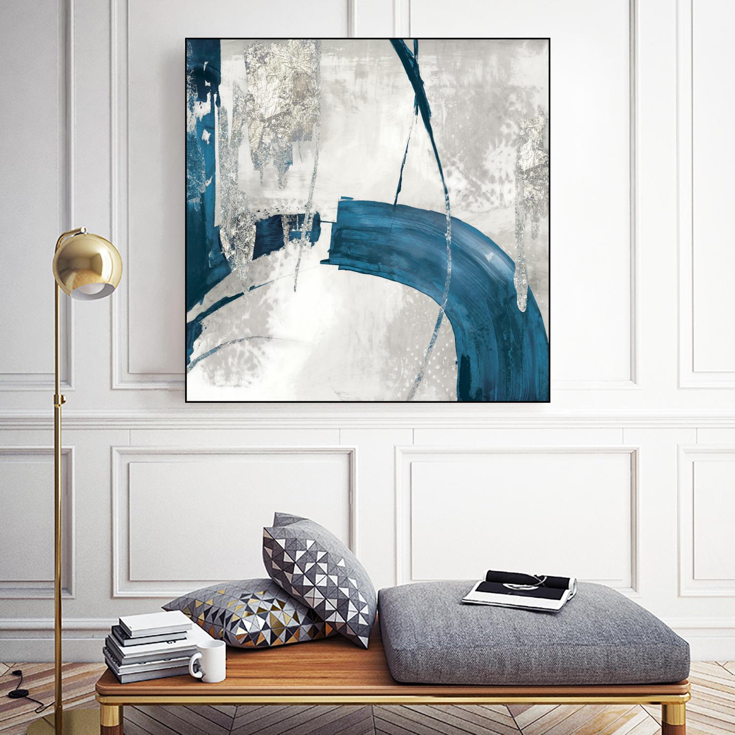 Black Ink I Indigo Version by PI Studio on GIANT ART - blue abstract